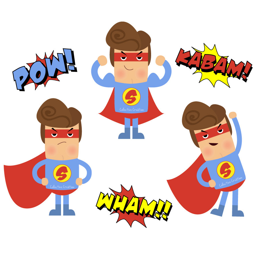 900x900 Kind Superhero Clipart