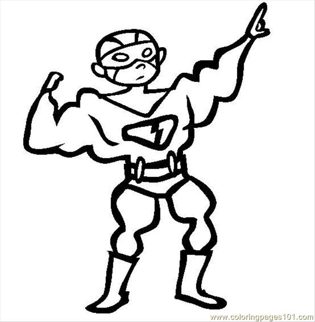 650x664 Superhero Costume Coloring Page
