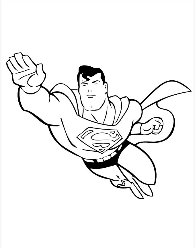 680x867 Superhero Coloring Pages Superman