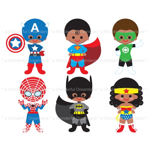 500x500 Free Super Hero Clipart Image