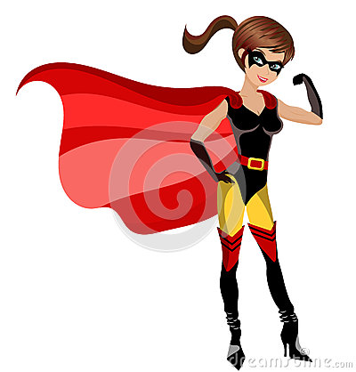 400x418 Female Superhero Clipart