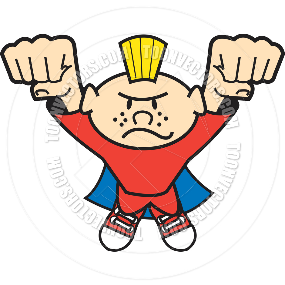 940x940 Cartoon Superhero Kid Vector Illustration By Clip Art Guy Toon