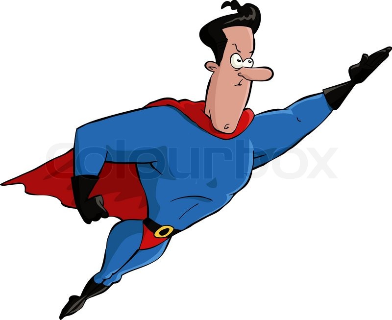 800x653 Cartoon Superhero Costume Kids. Vector Illustration For Comic