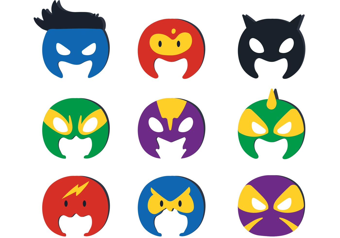 1400x980 Superhero Vector Logos
