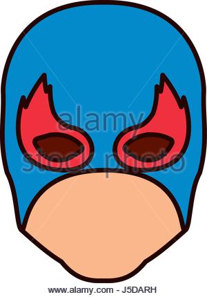 300x430 Colorful Silhouette With Man Superhero With Mask And Without