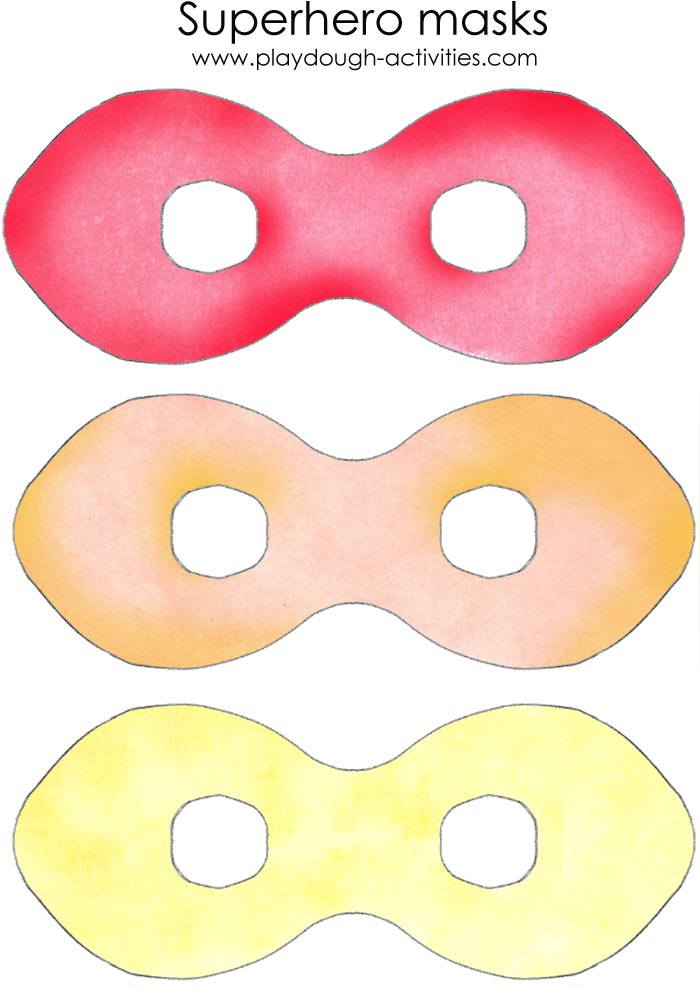 700x1000 Red, Orange And Yellow Superhero Face Mask Printables