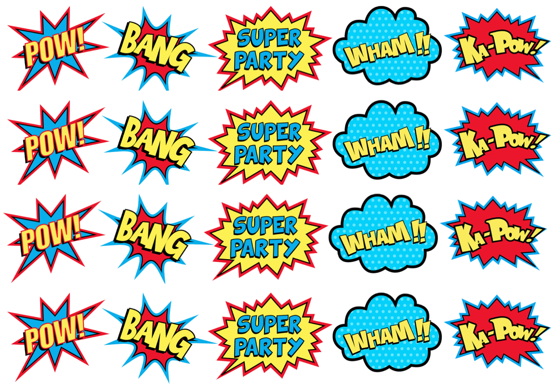 Superhero Words | Free download on ClipArtMag