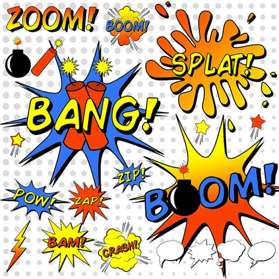 564x564 Comic Book Superhero Clipart