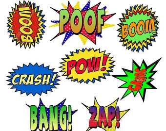 340x270 Comic Book Word Clipart