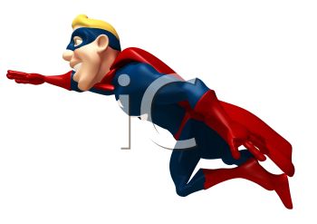 350x247 Royalty Free Clip Art Image 3d Superhero Flying Off To Fight Crime