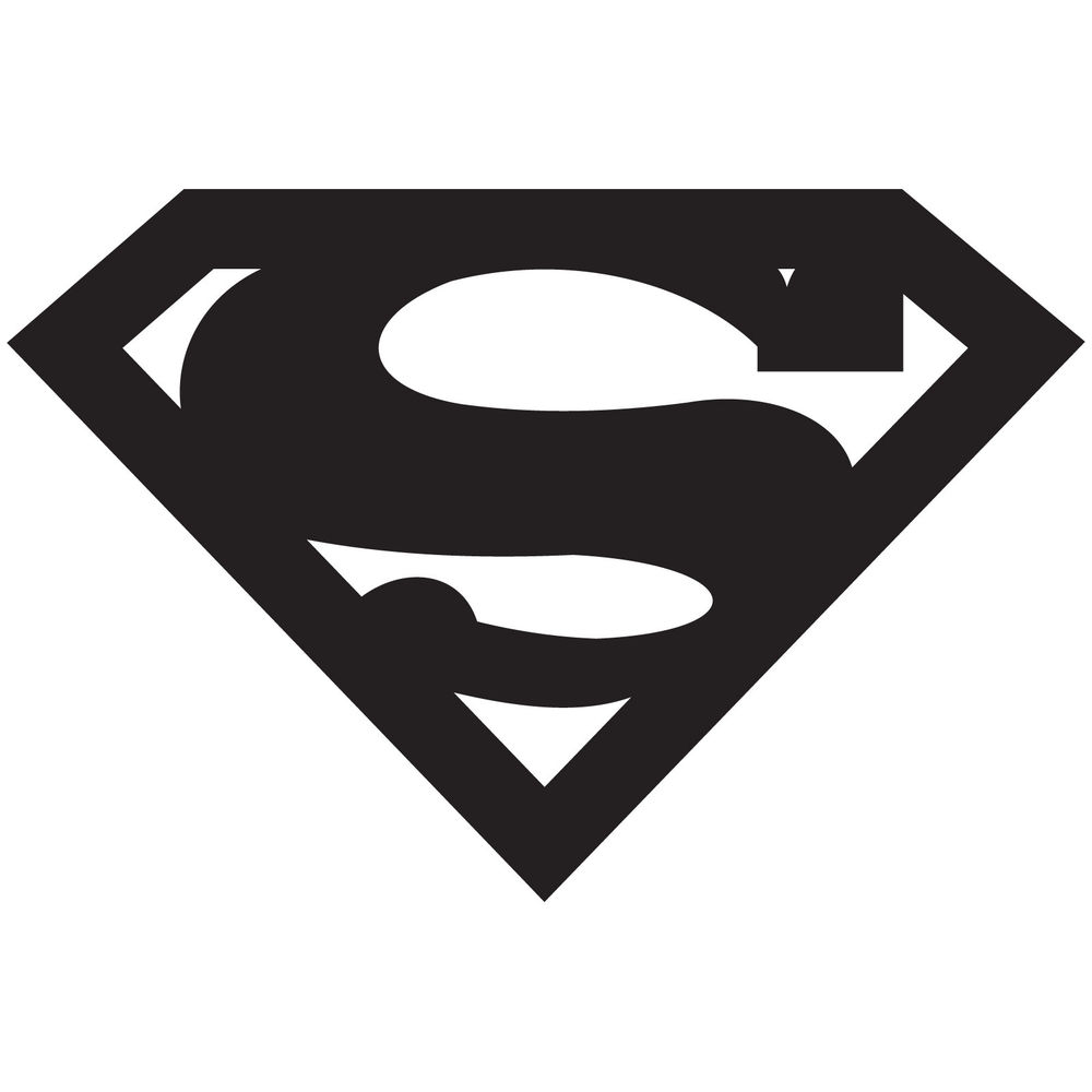 1000x1000 Related Pictures Superman Logo White Black Superman Black