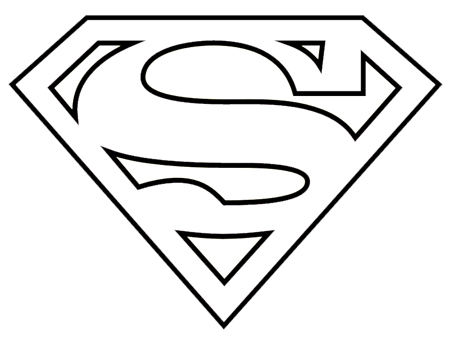 450x339 Superman Clipart Black And White