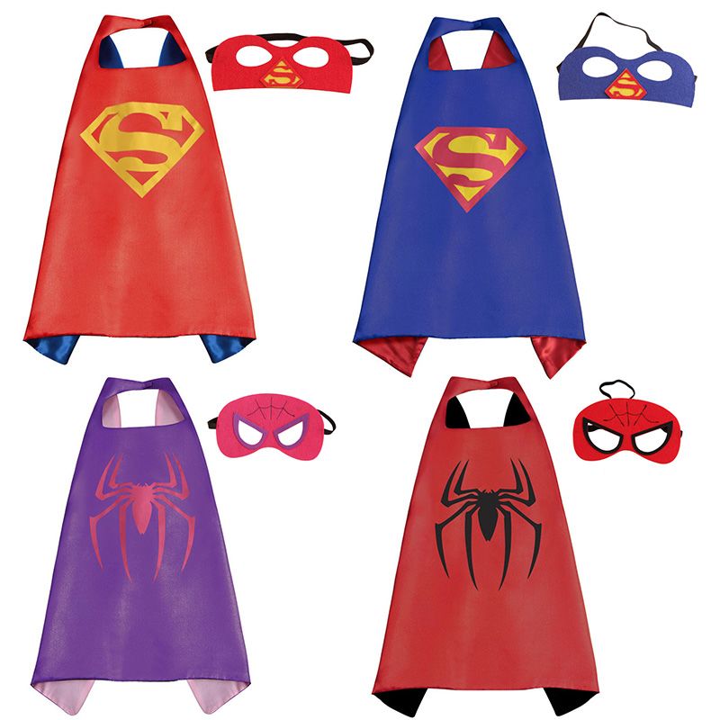 800x800 Set Of 2 Superman,supergirl, Spiderman, Spidergirl Cape And Mask