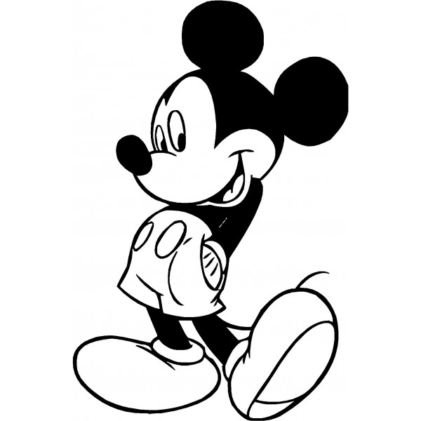600x600 Mickey Mouse Black White Mickey Mouse Clip Art Free Black
