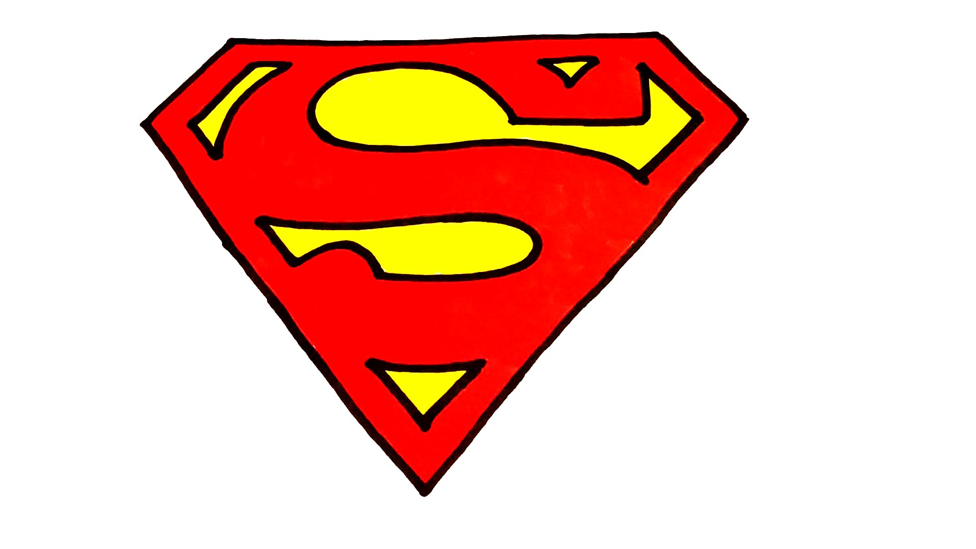 1920x1080 How To Draw Superman Logo Step By Step Easy For Kids