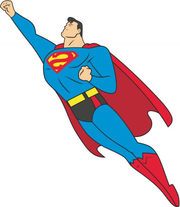 600x688 Superman Clipart Outline