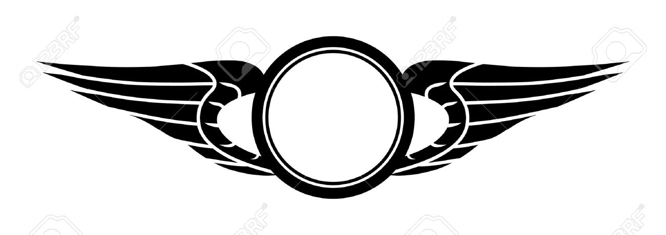 1300x460 Shield Clipart Wing Template
