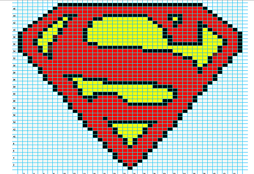 500x344 Ravelry Superman Logo Chart Pattern By Elizabeth Thomas