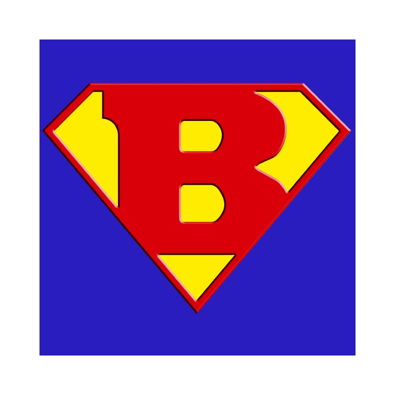 800x800 Superman Logo With A Royal Blue B