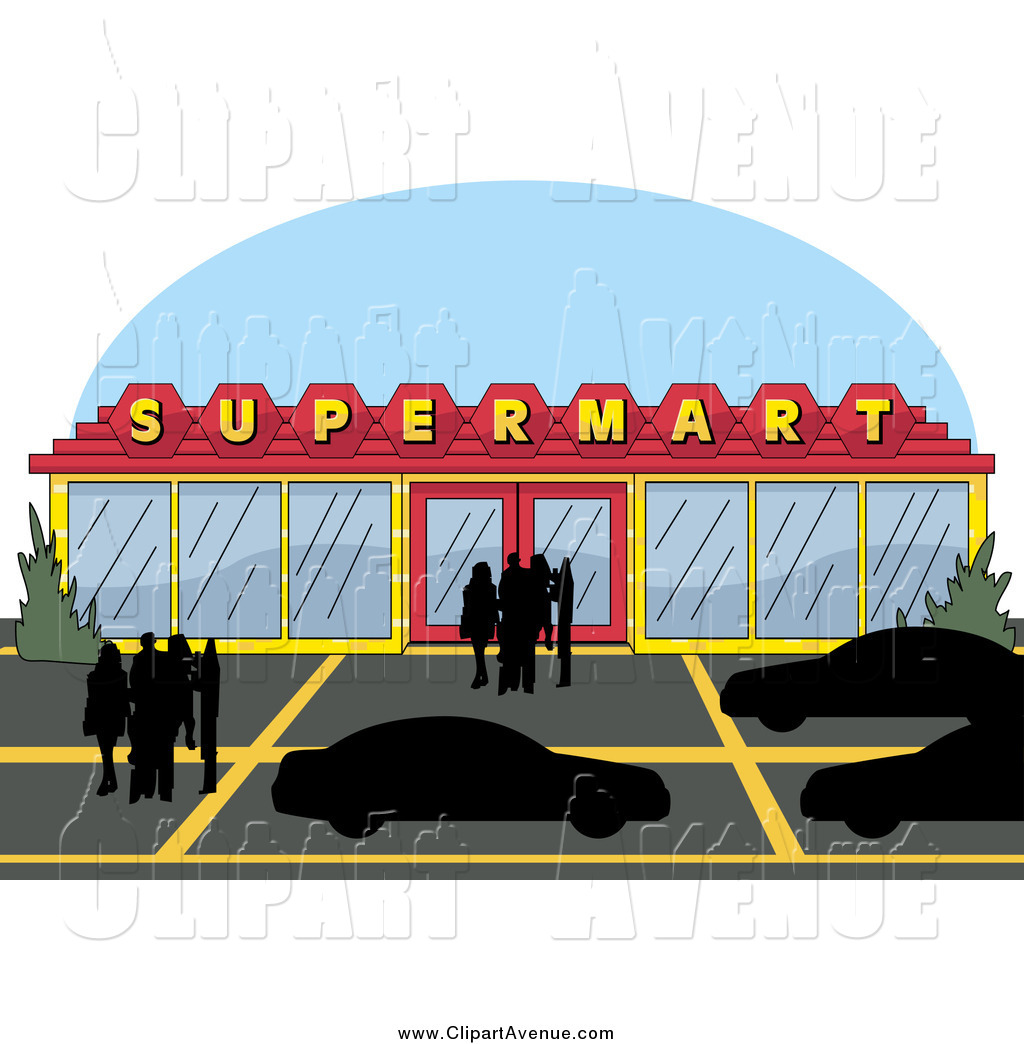 1024x1044 Avenue Clipart Of A Super Market And People By R Formidable