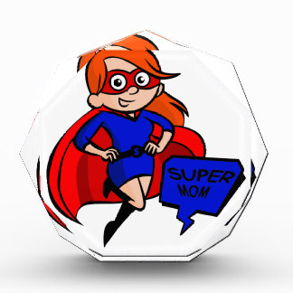 324x324 Super Mom Acrylic Awards Zazzle