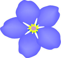 200x190 Forget Me Not. Relief Society Flower Drawings