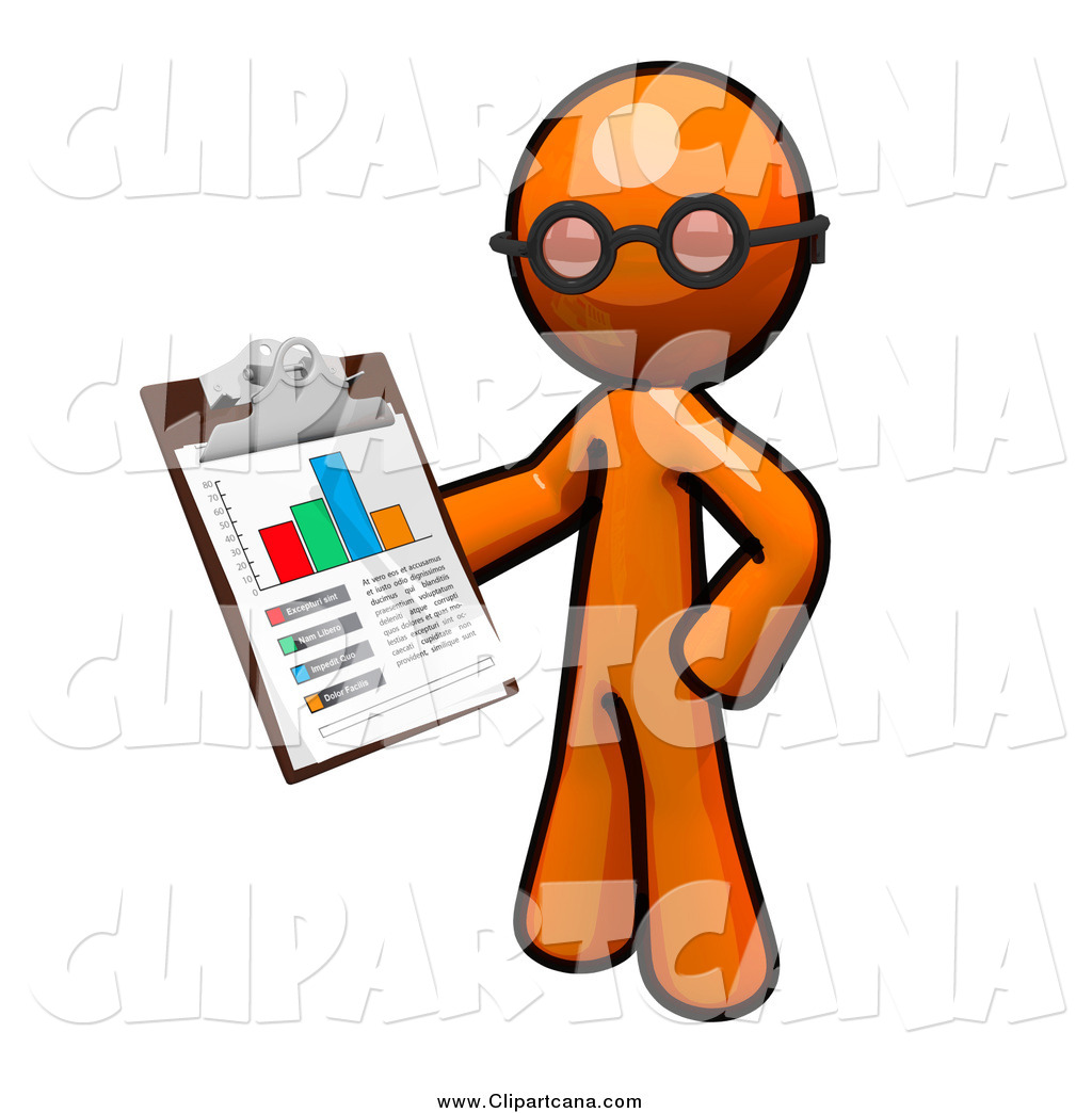 1024x1044 Clip Art Of An Inspector Orange Man Holding A Chart On A Clipboard