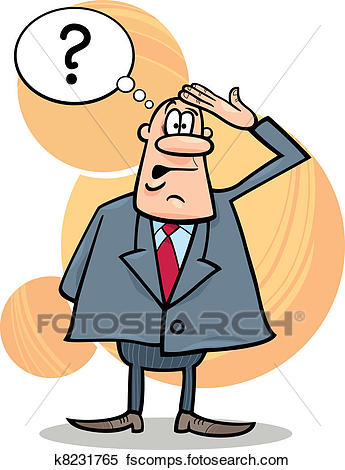 345x470 Clipart Of Confused Boss K8231765