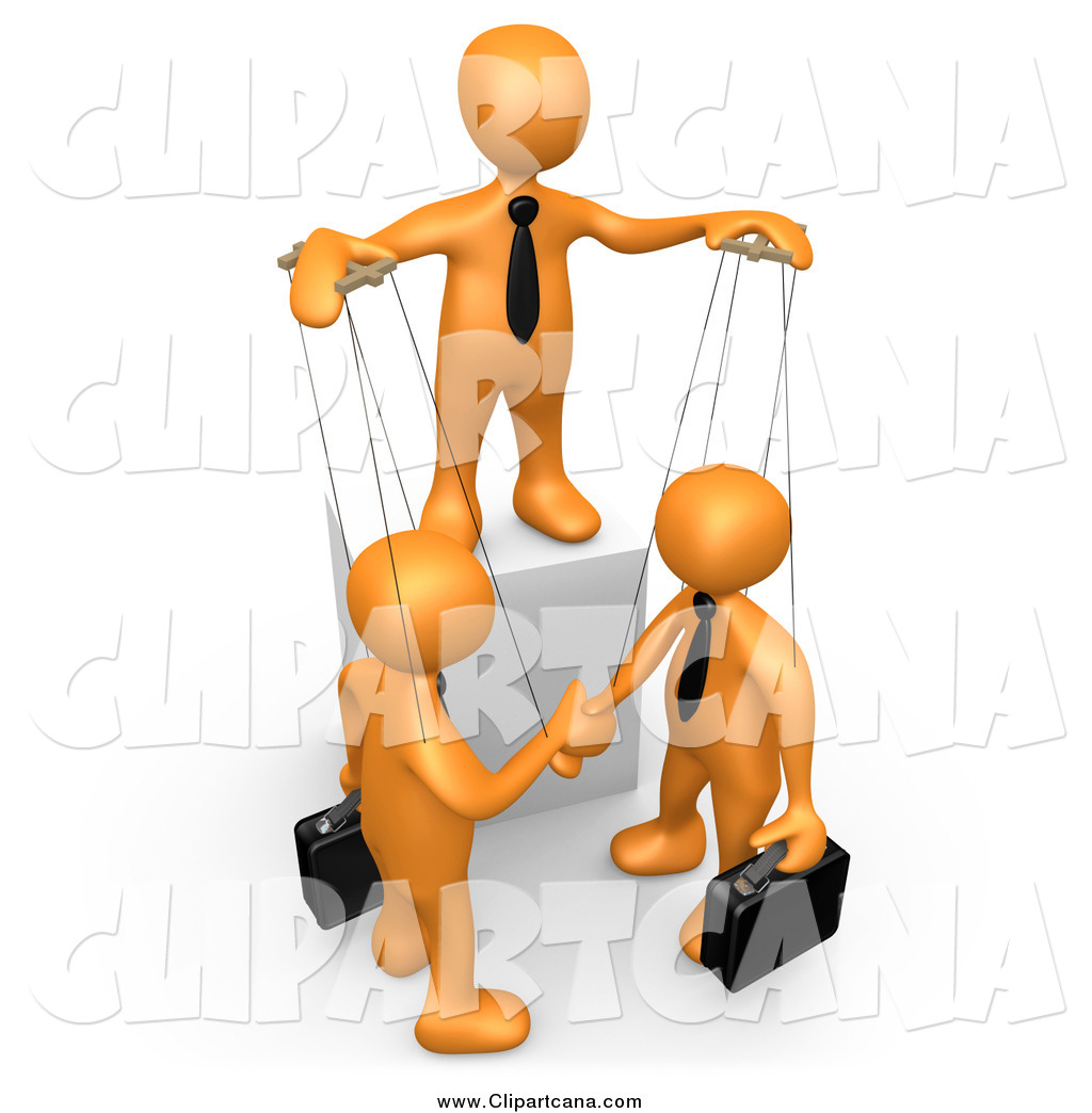 1024x1044 Clip Art Of A 3d Orange Man Boss Controlling Business Men