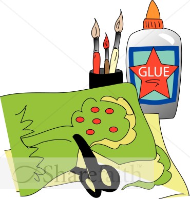 370x388 Arts And Crafts Supplies Clipart