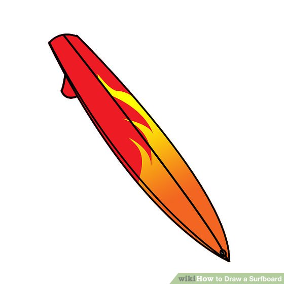 560x560 How To Draw A Surfboard 6 Steps (With Pictures)