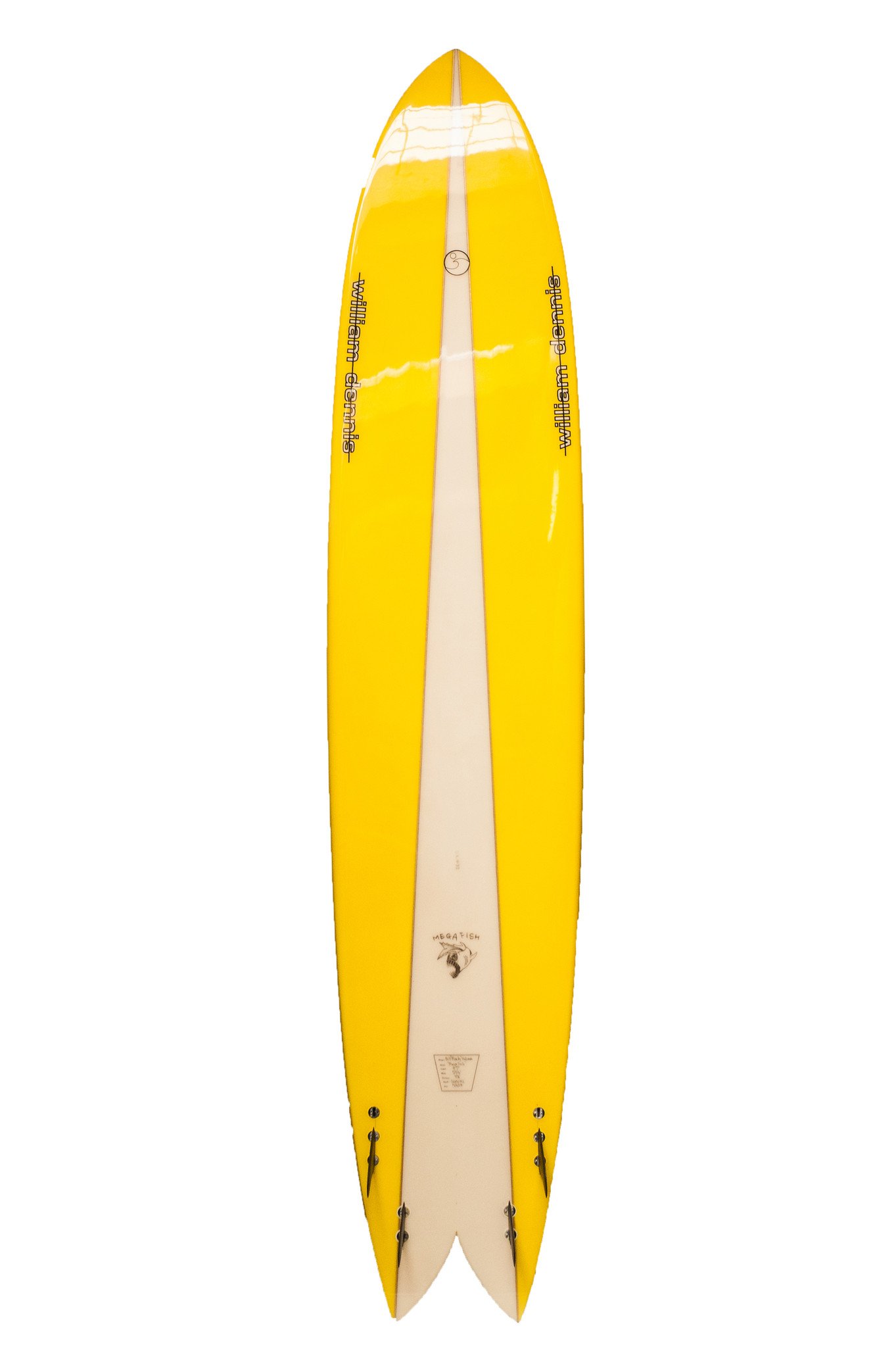 1363x2048 William Dennis Custom Mega Fish Longboard Surfboard