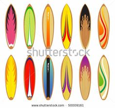 236x221 Surfboard Clip Art Surf Board Designs Set 2 Stock Vector