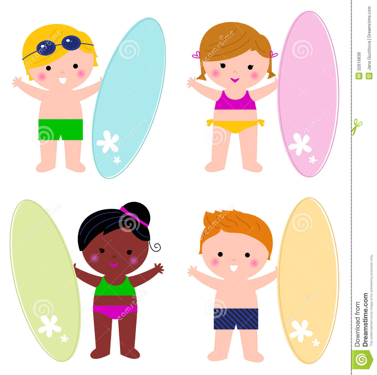 1308x1300 Kids On Surfboard Clipart