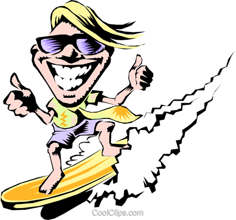 480x448 Cartoon Surfer Royalty Free Vector Clip Art Illustration Cart0581