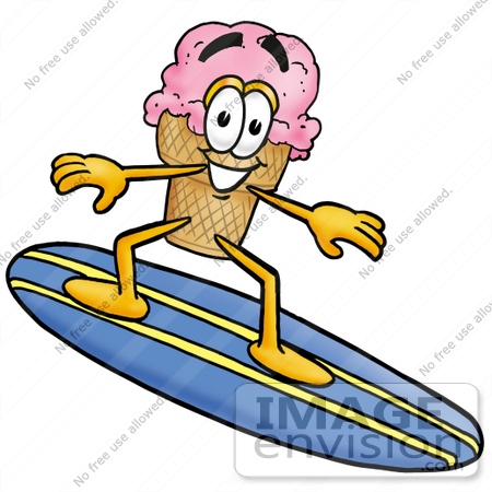 450x450 Clip Art Graphic Of A Strawberry Ice Cream Cone Cartoon Character