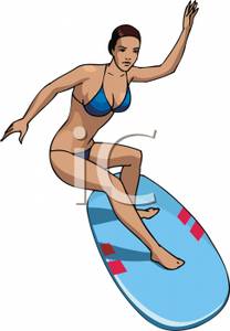 208x300 Woman On A Surfboard