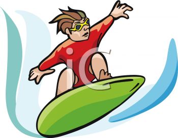 350x271 A Man Riding A Surfboard