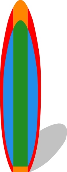 234x598 Surfboard Clip Art Free Vector In Open Office Drawing Svg ( Svg