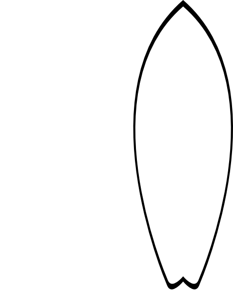 480x597 White Surfboard Png, Svg Clip Art For Web