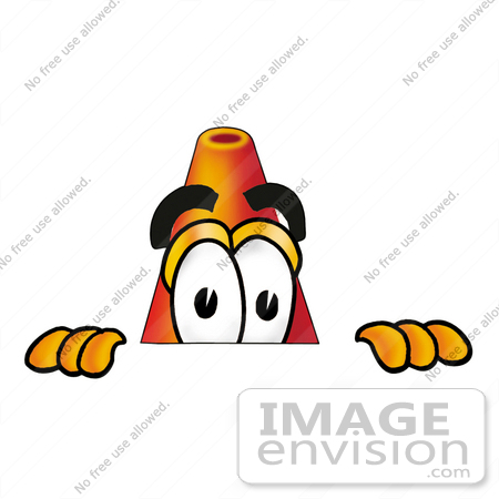 450x450 Clip Art Graphic Of A Construction Traffic Cone Cartoon Character
