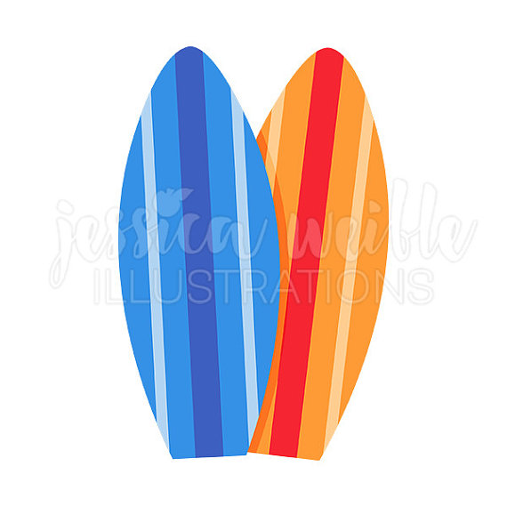 570x570 Blue And Orange Surfboards Cute Digital Clipart Surfboards