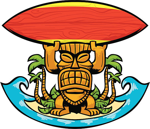 612x525 Surfboard Clipart Tiki