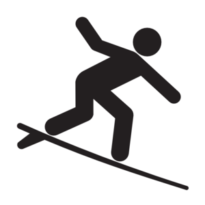 300x300 Surfer Silhouette Clip Art