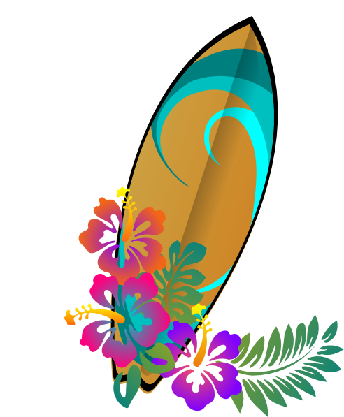 492x597 Hawai Surfboard Clipart