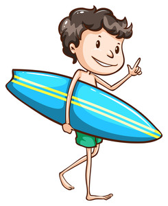 245x300 Illustration Of A Man Surfing On A White Background Royalty Free