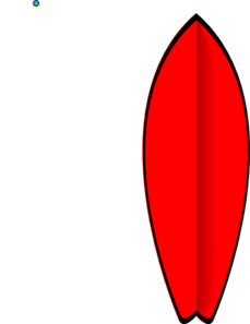 229x297 Red Surfboard Clip Art