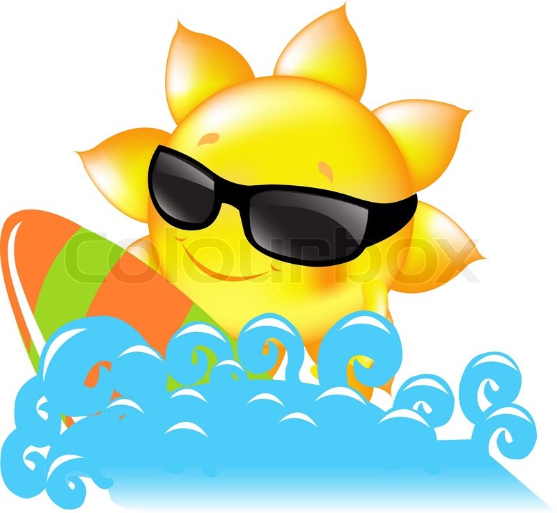 800x737 Sun With Surf Boards, Vector Illustration Stock Vector Colourbox