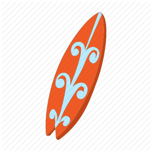 512x512 Board, Cartoon, Sport, Summer, Surf, Surfboard, Surfing Icon
