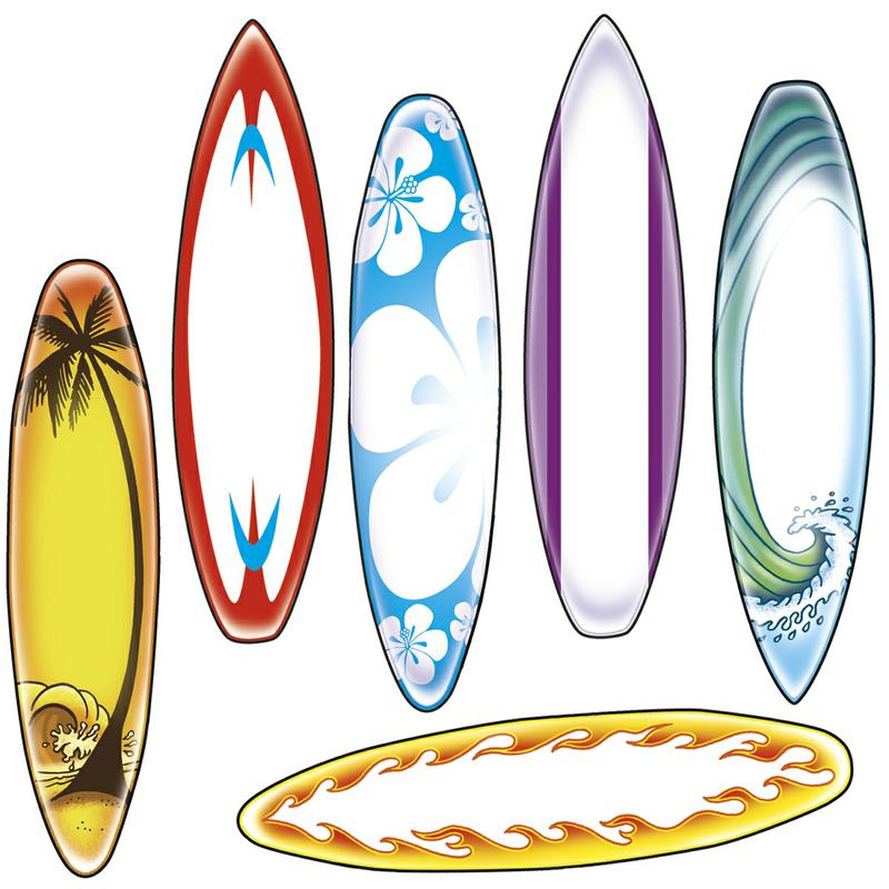 800x800 Free Printable Surfboard Clipart